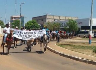 Em Balsas vaqueiros também protestam contra a proibição da vaquejada
