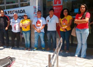 Ato contra assédio e prática antissindical no Bradesco