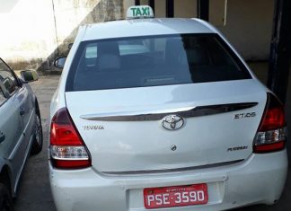 Táxi usado em tentativa de homicídio é apreendido