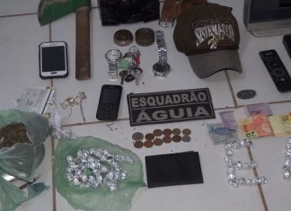 Nesta sexta, PM/Balsas prende suspeitos de tráfico, apreende drogas e recupera celulares