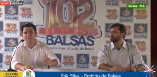 Ao lado do secretário de Desenvolvimento Econômico, prefeito de Balsas anuncia 75 casos suspeitos e pede calma aos micros