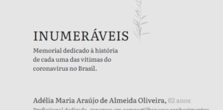 Artistas e jornalistas criam Inumeráveis, um memorial para vítimas da Covid-19