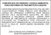 COMUNICADO DE EMISSÃO LICENÇA AMBIENTAL PARA REFORMA DE PNEUMÁTICOS USADOS