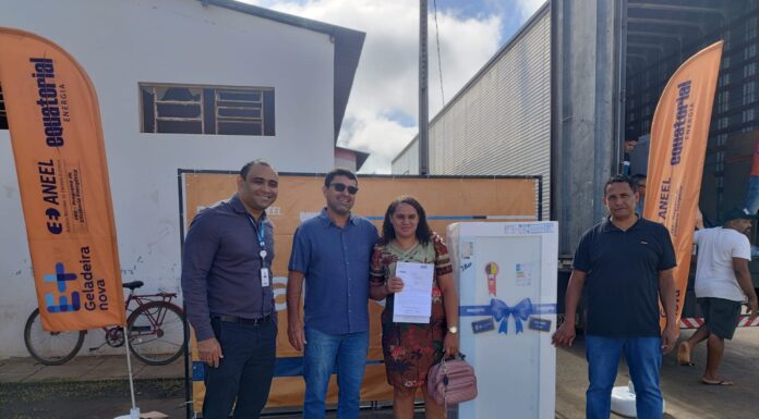 Equatorial Maranhão entrega geladeiras novas aos contemplados do E+ Geladeira Nova em Açailândia e Balsas