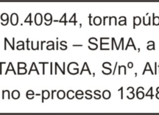 Requerimento de Autorização para Perfuração de Poço Tubular