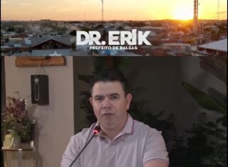 Em live pela rede social, prefeito Erik anuncia sucessor para a próxima gestão