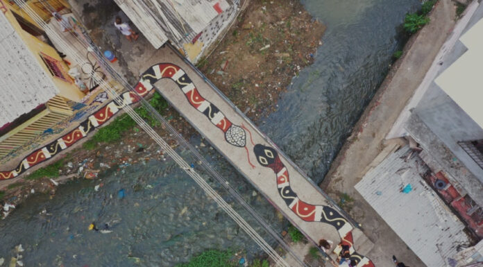 Pintura da Cobra Grande em São Luís e Açailância denuncia risco de colapso hídrico no Brasil às vésperas do Dia Mundial dos Rios