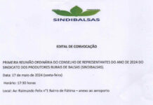 SINDIBALSAS – EDITAL DE CONVOCAÇÃO