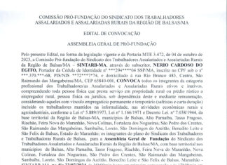 EDITAL DE CONVOCAÇÃO ASSEMBLEIA GERAL DE PRÓ-FUNDAÇÃO