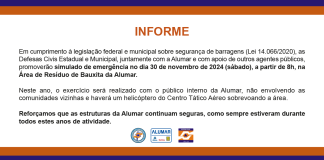 Defesas Civis do Estado e Município realizam simulado de emergência em barragens de forma integrada com Alumar