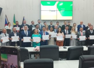 Prefeito, vice e vereadores eleitos foram diplomados nesta terça pela Justiça Eleitoral de Balsas