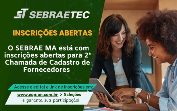 Última semana para as empresas se inscreverem no SEBRAETEC do Sebrae/MA
