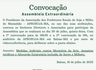 EDITAL DE CONVOCAÇÃO ASSEMBLEIA EXTRAORDINÁRIA – APROSOJA