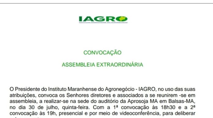 EDITAL DE CONVOCAÇÃO ASSEMBLEIA EXTRAORDINÁRIA